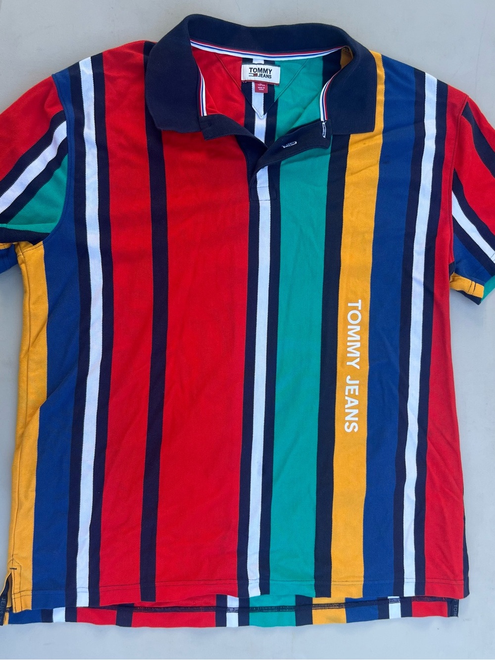 Tommy Hilfiger mens Multi-Color Striped Polo Shirt